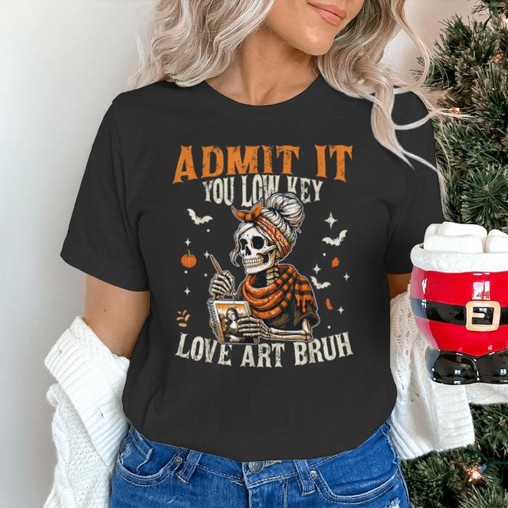 Admit It You Low Key Love Art Bruh Halloween Art Teacher Unisex T-Shirt, gift for family, gift for coworker
