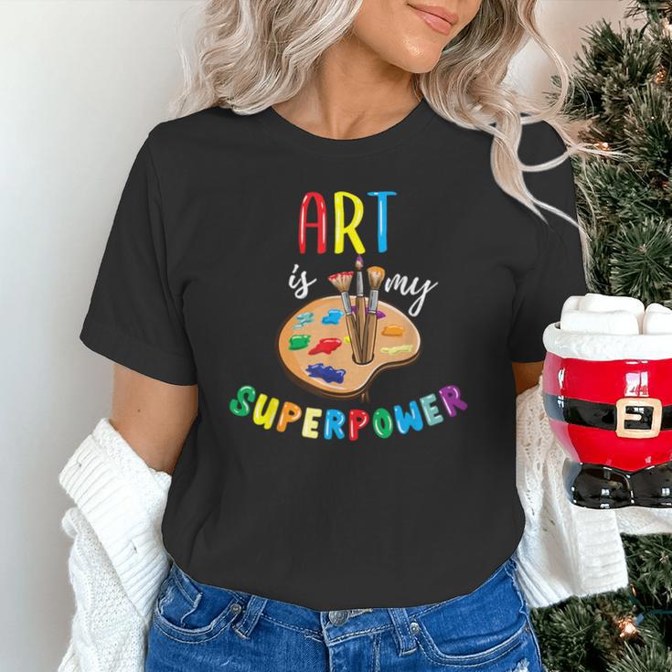 Art Is My Superpower Art Teacher Unisex T-Shirt, gift for family, gift for coworker