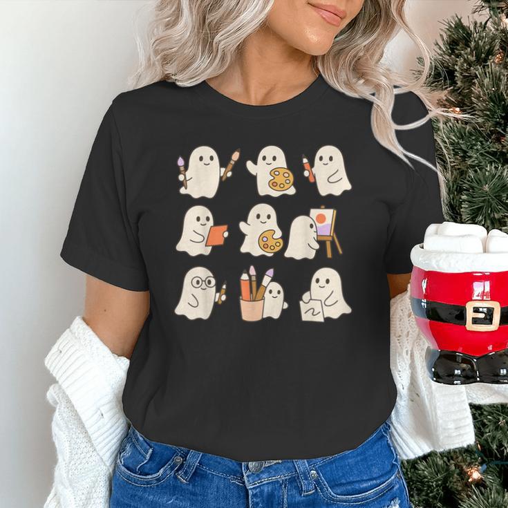 Art Teacher Ghost Halloween Artists Painter Teacher Spooky Unisex T-Shirt, gift for family, gift for coworker Art Teacher Ghost Halloween Artists Painter Teacher Spooky Unisex T-Shirt, gift for family, gift for coworker