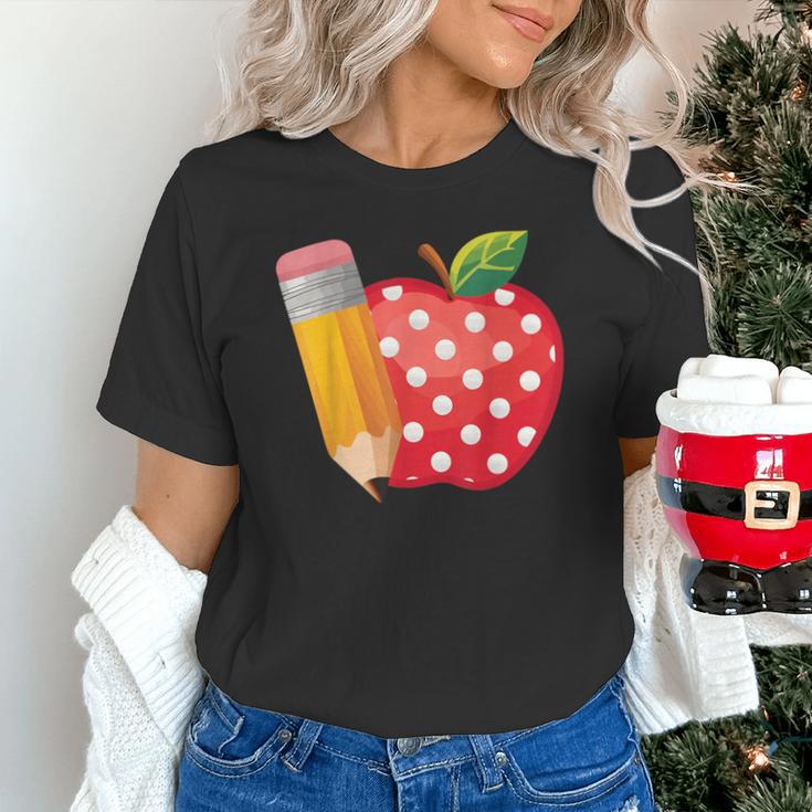 Back To School Pencil And Apple Teacher Student Unisex T-Shirt, gift for family, gift for coworker Back To School Pencil And Apple Teacher Student Unisex T-Shirt, gift for family, gift for coworker