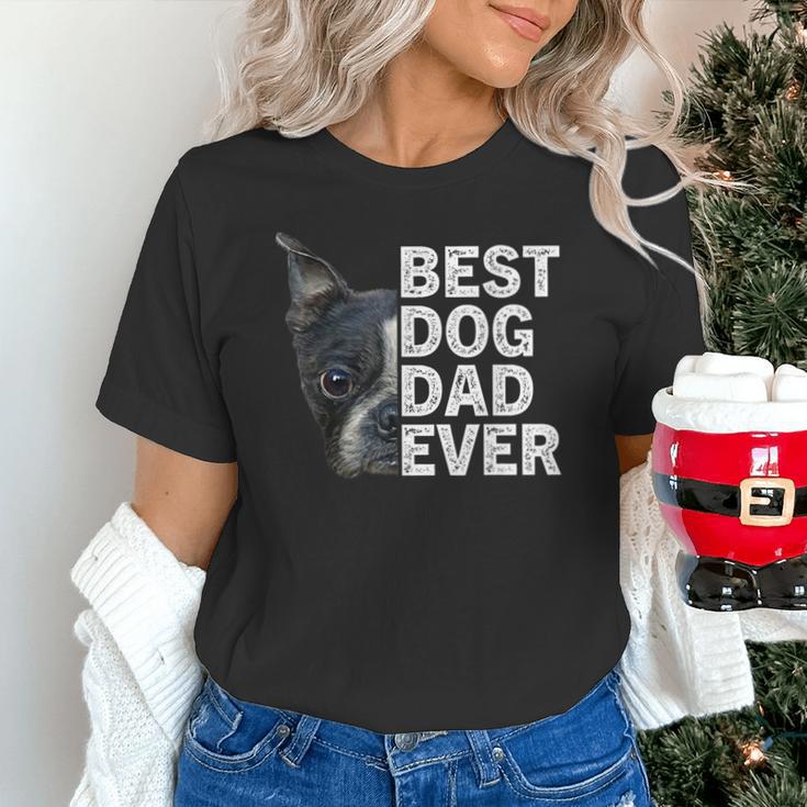 Best Dog Dad Ever Boston Terrier Dog Lover For Dad Men Women Girls Kids Unisex T-Shirt, Boston Terrier Dad Shirts, gift for family, gift for coworker