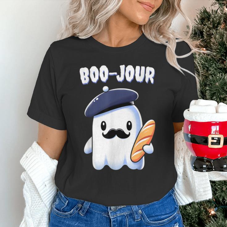 Boo Jour Ghost French Teacher Vintage Teacherlife Groovy Unisex T-Shirt, Groovy Teacher Shirts, gift for family, gift for coworker