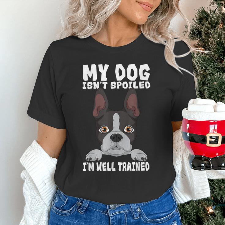 Boston Terrier American Gentleman Dog Lover I'm Well Trained Unisex T-Shirt, American Boston Terrier Shirts, gift for family, gift for coworker