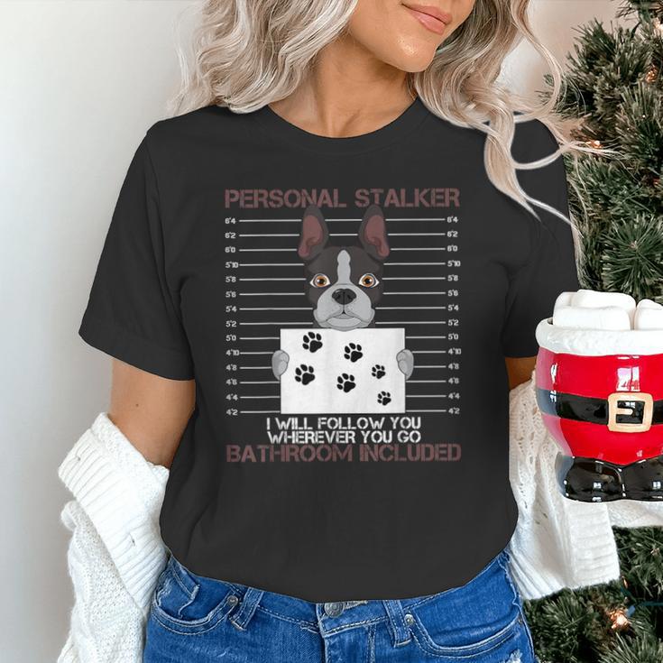 Boston Terrier American Gentleman Personal Stalker Dog Lover Unisex T-Shirt, American Boston Terrier Shirts, gift for family, gift for coworker