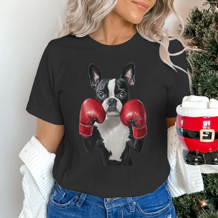 Boston Terrier Boxing Unisex T-Shirt, gift for family, gift for coworker