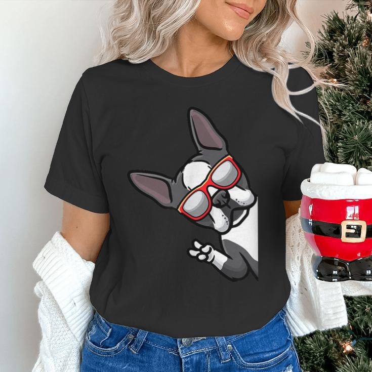 Boston Terrier Dog From Side Boston Bull Unisex T-Shirt, gift for family, gift for coworker