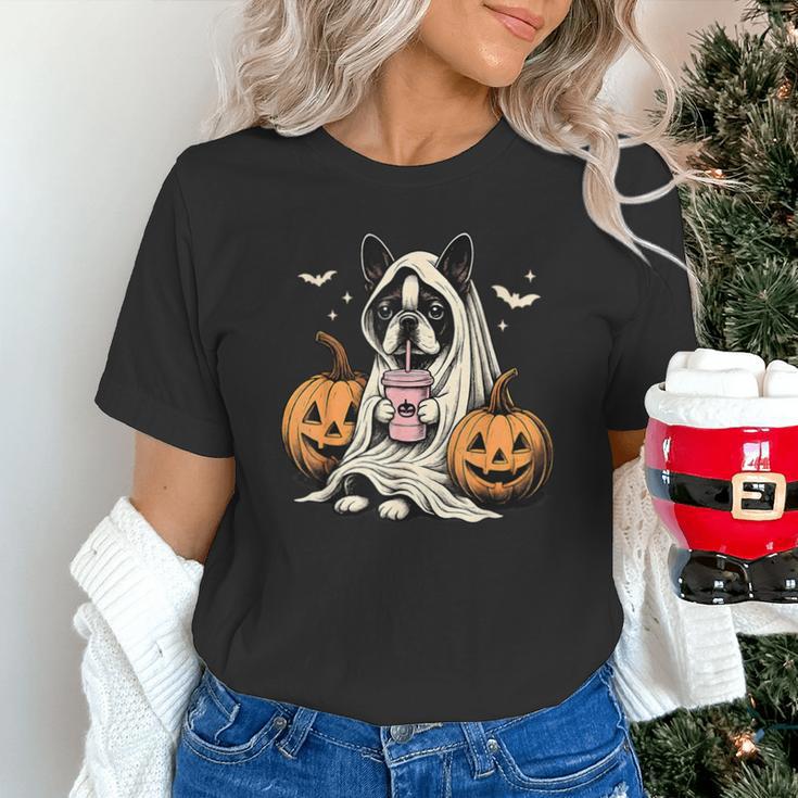 Boston Terrier Ghost Boo Halloween Costume Spooky Season Unisex T-Shirt, Boston Terrier Halloween Shirts, Boston Terrier Ghost Shirts, gift for family, gift for coworker