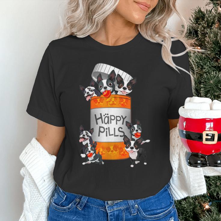 Boston Terrier Happy Pills T-Shirt Unisex T-Shirt, gift for family, gift for coworker