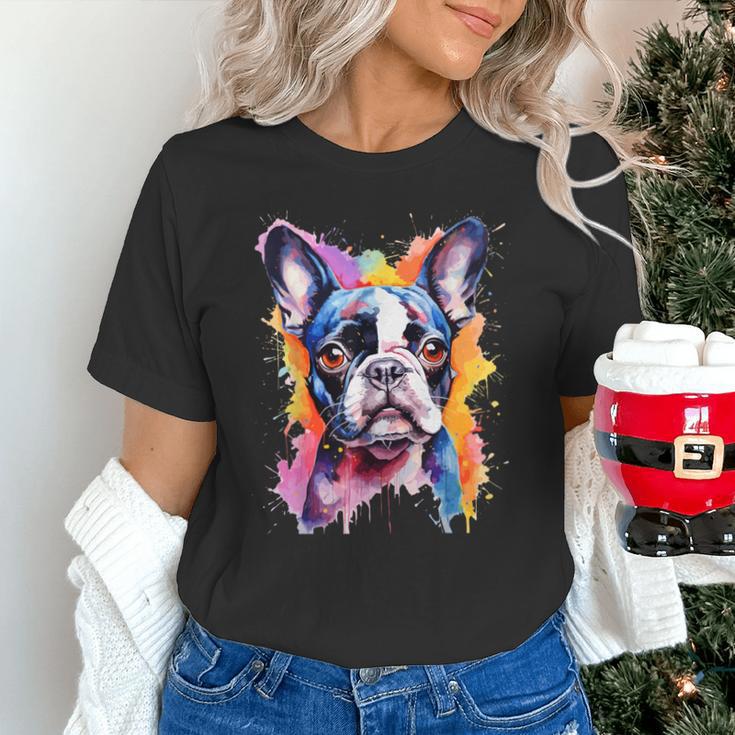 Boston Terrier Lover Pop Art Color Boston Terrier Dog For Men Women Girls Kids Unisex T-Shirt, gift for family, gift for coworker