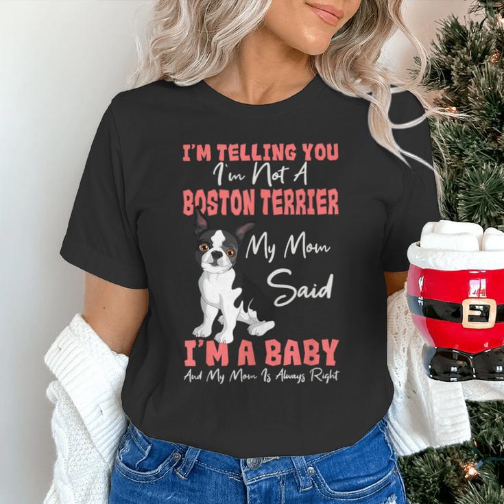 Boston Terrier Mom American Gentleman Dog Lover Mother's Day Unisex T-Shirt, Boston Terrier Mom Shirts, American Boston Terrier Shirts, gift for family, gift for coworker