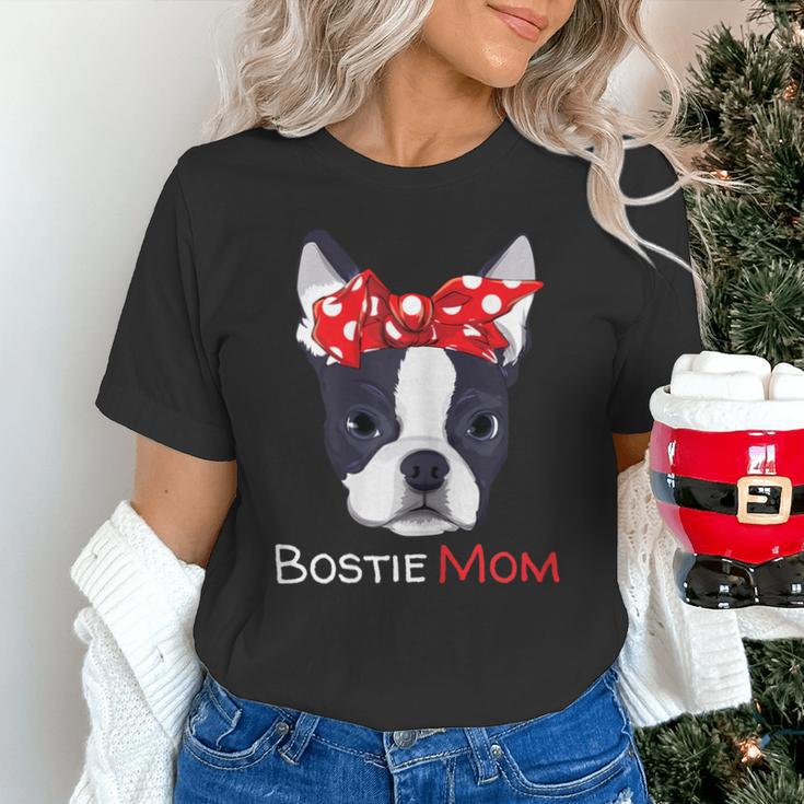 Boston Terrier Mom Bostie Women Girls Unisex T-Shirt, Boston Terrier Mom Shirts, gift for family, gift for coworker