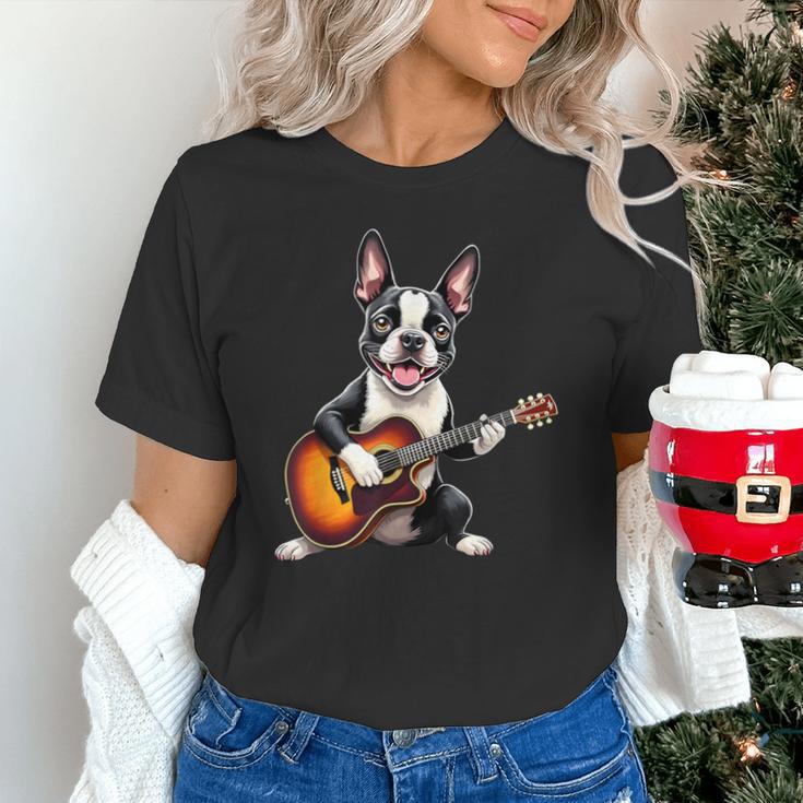 Boston Terrier Playing Guitar Boston Terrier Unisex T-Shirt, gift for family, gift for coworker