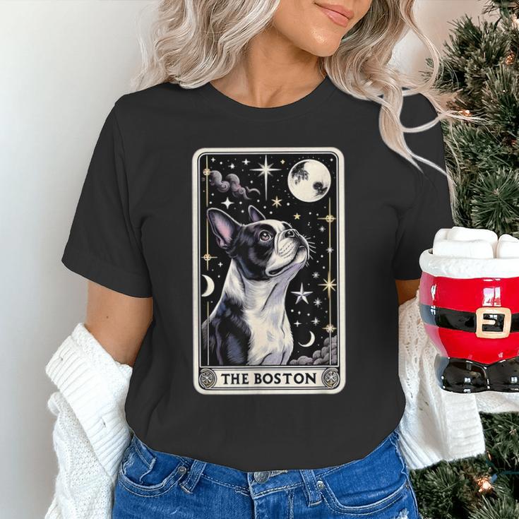 Boston Terrier Tarot Card Star With The Moon Men Women Kids Unisex T-Shirt, Boston Terrier Tarot Shirts, gift for family, gift for coworker