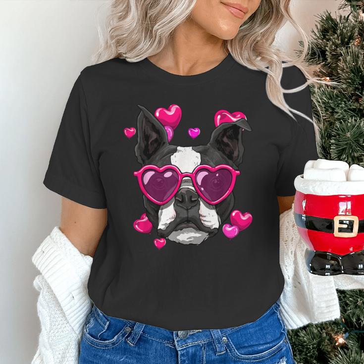 Boston Terrier Valentines Day Shirt Heart Dog Lover Unisex T-Shirt, gift for family, gift for coworker