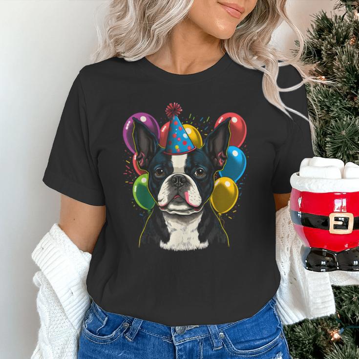 Celebration Event Birthday Party Boston Terrier Unisex T-Shirt, gift for family, gift for coworker