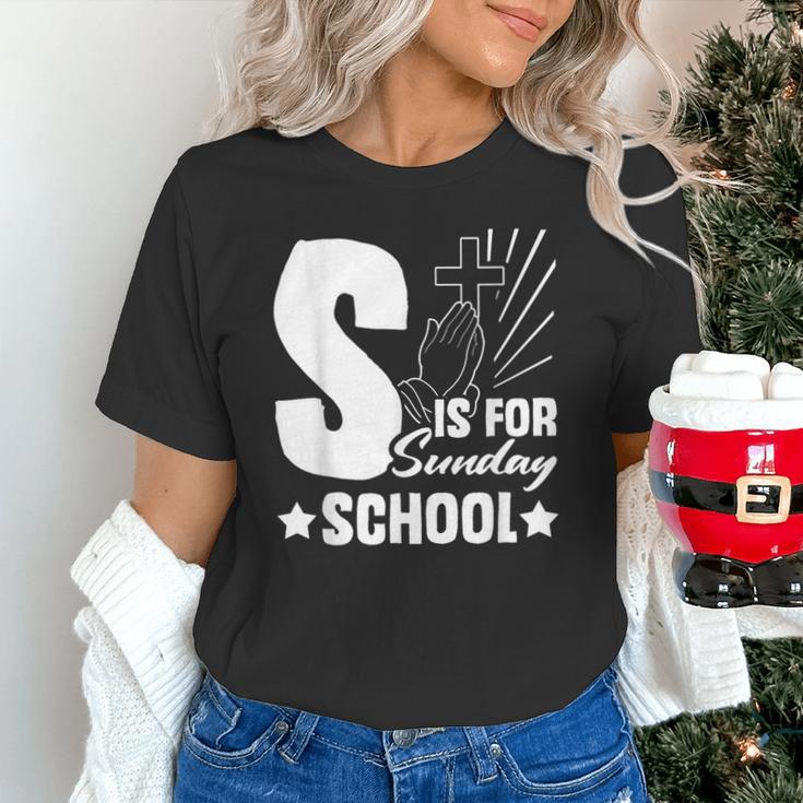 Christian Teacher S Is For Sunday School Essentials Unisex T-Shirt, gift for family, gift for coworker