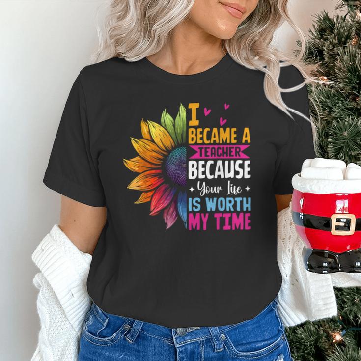Cute I Became A Teacher Because Your Life Is Worth My Time Unisex T-Shirt, gift for family, gift for coworker Cute I Became A Teacher Because Your Life Is Worth My Time Unisex T-Shirt, gift for family, gift for coworker