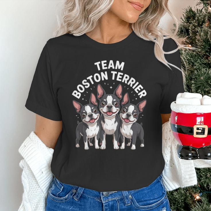 Cute Cartoon For Dog Owners Pet Team Boston Terrier Unisex T-Shirt, gift for family, gift for coworker