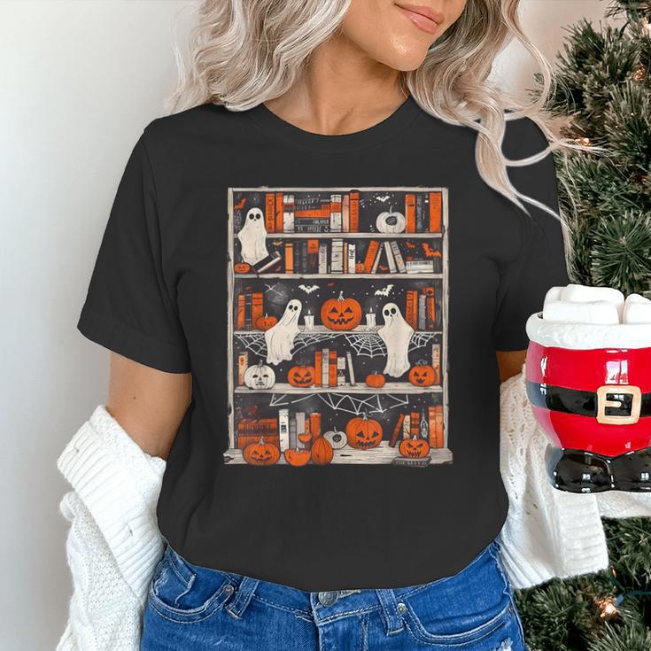 Cute Ghost Book Reading Books Lover Spooky Teacher Halloween Unisex T-Shirt, gift for family, gift for coworker