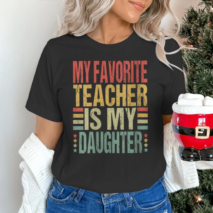Dad My Favorite Teacher Is My Daughter Proud Daddy Unisex T-Shirt, gift for family, gift for coworker