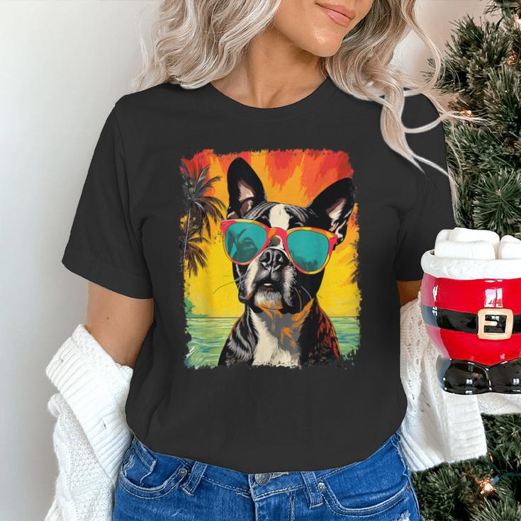 Dog Boston Terrier Hawaiian Unisex T-Shirt, gift for family, gift for coworker