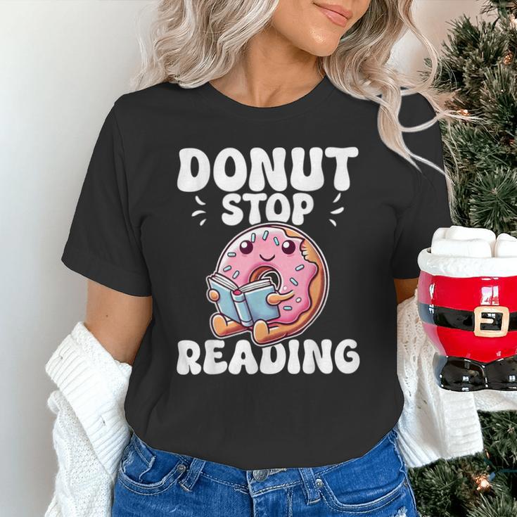 Donut Stop Reading Kawaii Teacher Preschool Kindergarten Unisex T-Shirt, gift for family, gift for coworker
