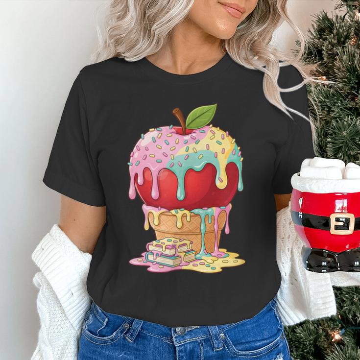 Dripping Apple Ice Cream Cone Cute Teacher Appreciation Unisex T-Shirt, gift for family, gift for coworker Dripping Apple Ice Cream Cone Cute Teacher Appreciation Unisex T-Shirt, gift for family, gift for coworker