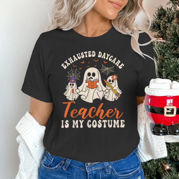 Exhausted Daycare Teacher Is My Costume Halloween Ghost Fun For Men Women Unisex T-Shirt, gift for family, gift for coworker