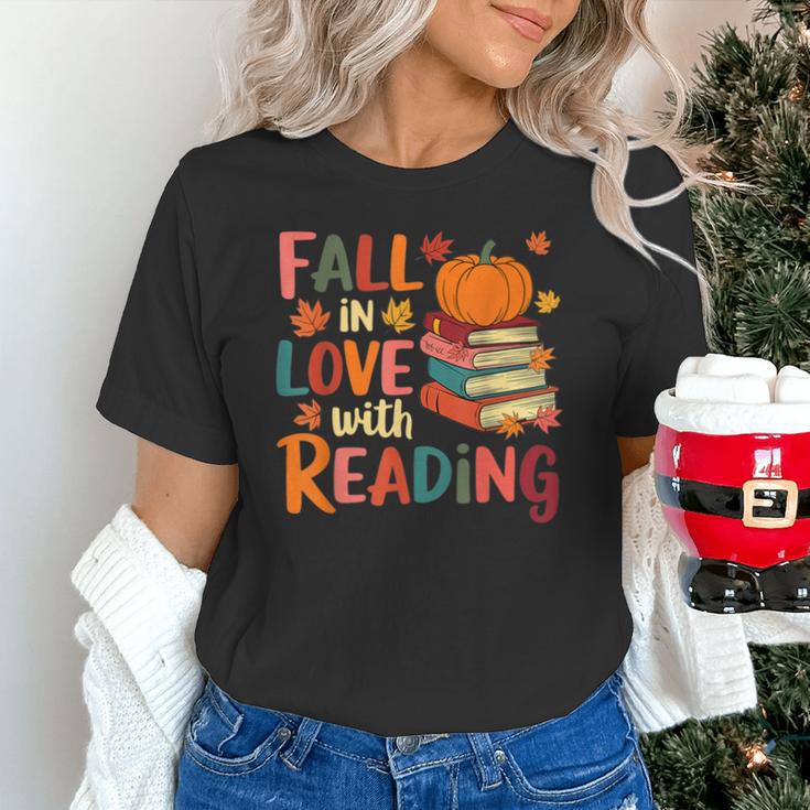 Fall In Love With Reading Autumn Thanksgiving Shirt Teacher Unisex T-Shirt, gift for family, gift for coworker Fall In Love With Reading Autumn Thanksgiving Shirt Teacher Unisex T-Shirt, gift for family, gift for coworker