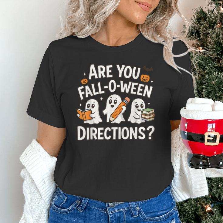Are You Fall O Ween Directions Halloween Teacher Ghosts Unisex T-Shirt, gift for family, gift for coworker Are You Fall O Ween Directions Halloween Teacher Ghosts Unisex T-Shirt, gift for family, gift for coworker