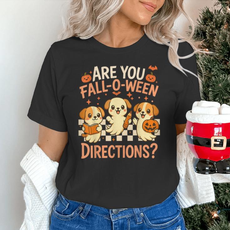 Are You Fall O Ween Directions Teacher Halloween Dog Ghost Unisex T-Shirt, gift for family, gift for coworker Are You Fall O Ween Directions Teacher Halloween Dog Ghost Unisex T-Shirt, gift for family, gift for coworker