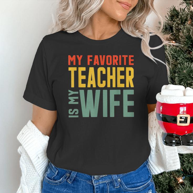 My Favorite Teacher Is My Wife Unisex T-Shirt, gift for family, gift for coworker My Favorite Teacher Is My Wife Unisex T-Shirt, gift for family, gift for coworker