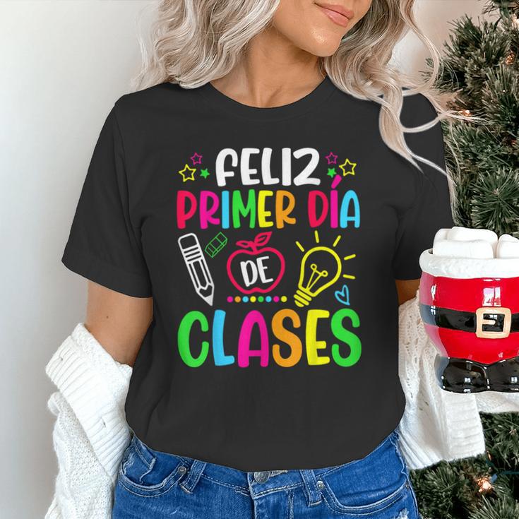 Feliz Primer Dia De Clases Kids Girl Teacher Spanish School Unisex T-Shirt, gift for family, gift for coworker