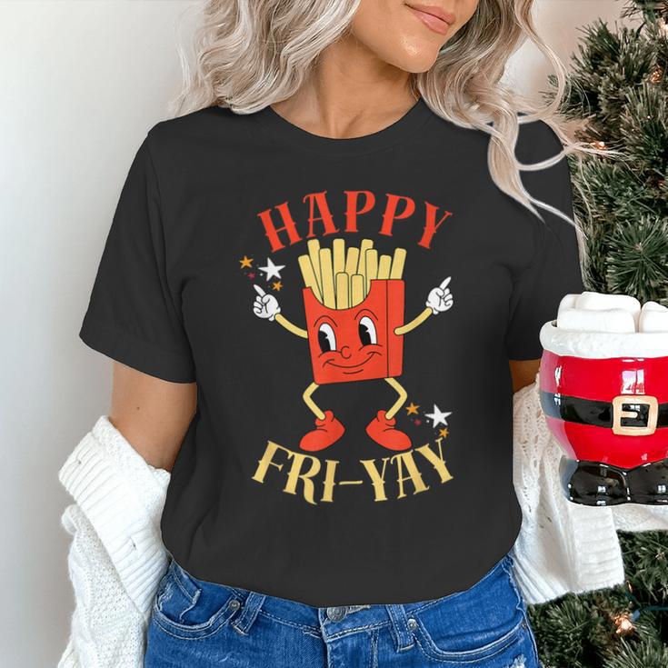 Fun Teacher Happy Fri Yay French Fries Friday Lovers Unisex T-Shirt, gift for family, gift for coworker