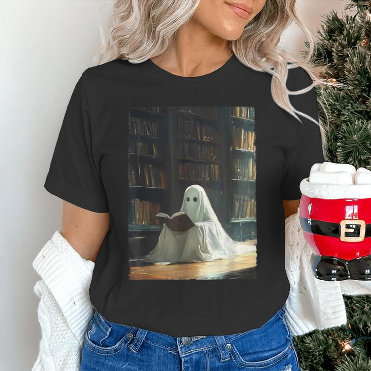 Ghost Library Halloween Book Reading Books Lover Teacher Unisex T-Shirt, gift for family, gift for coworker Ghost Library Halloween Book Reading Books Lover Teacher Unisex T-Shirt, gift for family, gift for coworker