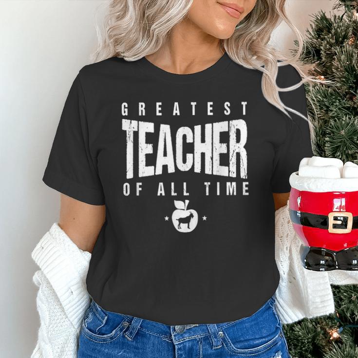 Greatest Teacher Of All Time Teachers Day 1 Teacher Goat Unisex T-Shirt, gift for family, gift for coworker Greatest Teacher Of All Time Teachers Day 1 Teacher Goat Unisex T-Shirt, gift for family, gift for coworker