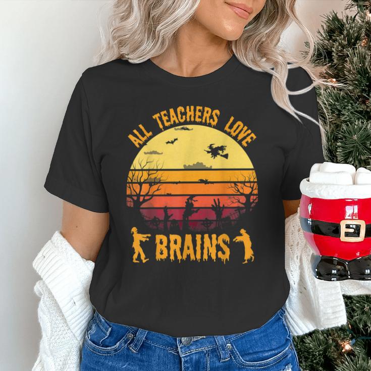 Halloween Costume Teacher Love Brains Zombie Unisex T-Shirt, gift for family, gift for coworker Halloween Costume Teacher Love Brains Zombie Unisex T-Shirt, gift for family, gift for coworker