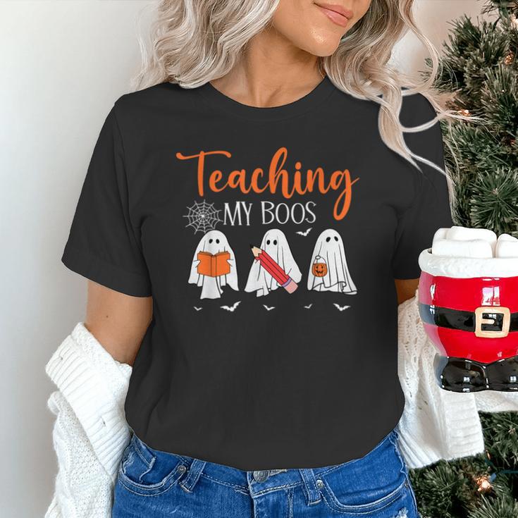 Halloween Ghost Teachers Teaching My Boos Costume Women Men Unisex T-Shirt, gift for family, gift for coworker