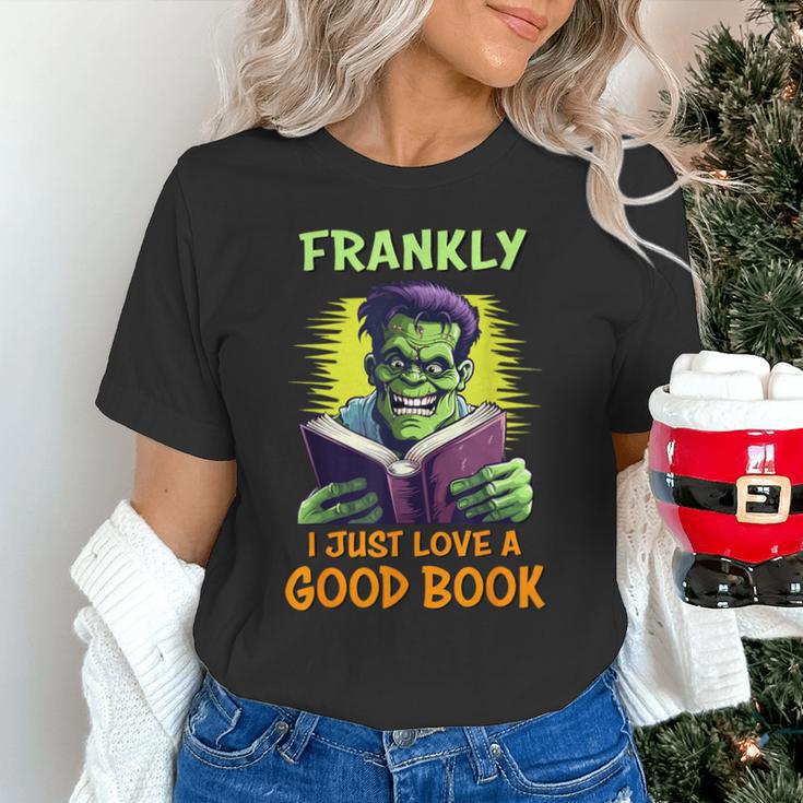 Halloween Teacher Librarian Frankenstein Reading Books Unisex T-Shirt, gift for family, gift for coworker