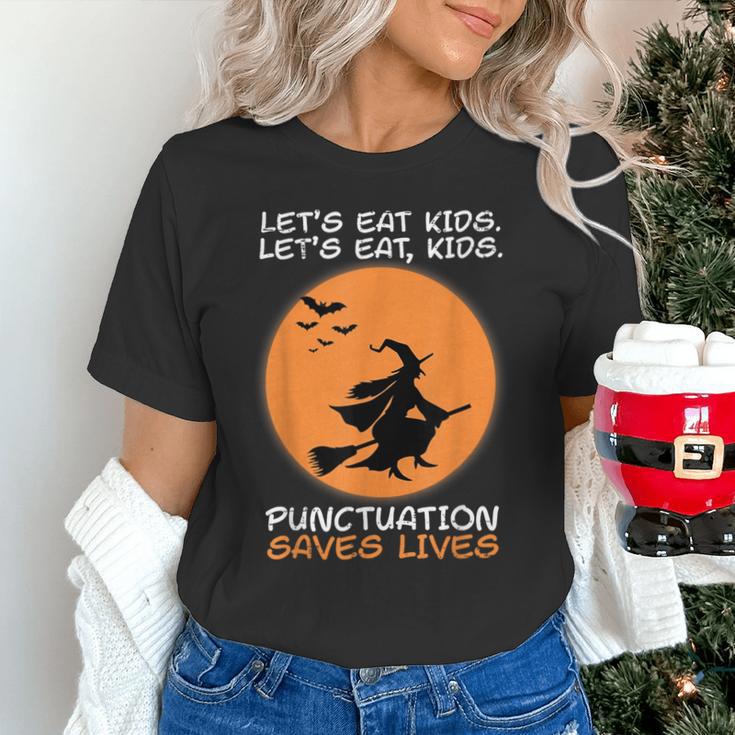 Halloween Teacher Witch Lets Eat Kids Punctuation Unisex T-Shirt, gift for family, gift for coworker Halloween Teacher Witch Lets Eat Kids Punctuation Unisex T-Shirt, gift for family, gift for coworker