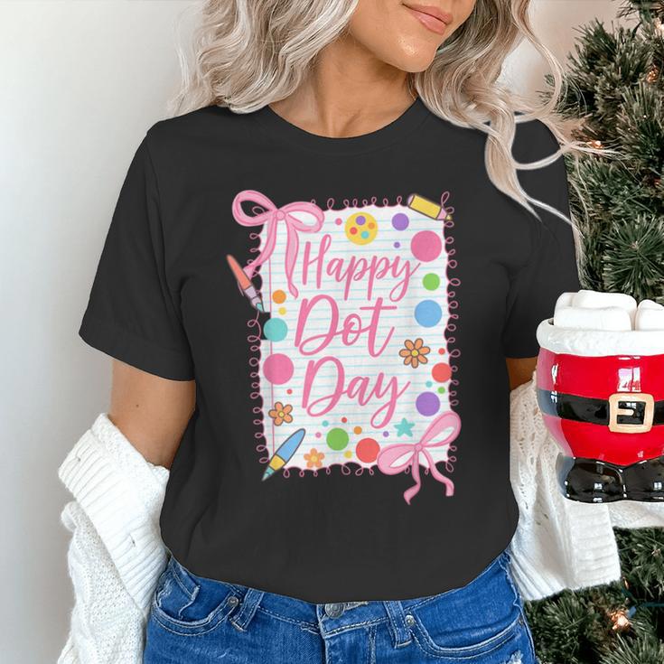 Happy Dot Day Bow Coquette For Teacher Girls Unisex T-Shirt, gift for family, gift for coworker Happy Dot Day Bow Coquette For Teacher Girls Unisex T-Shirt, gift for family, gift for coworker