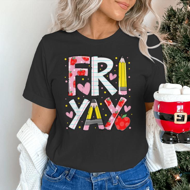 Happy Fri-Yay Teacher Back To School Friday Lovers Unisex T-Shirt, gift for family, gift for coworker Happy Fri-Yay Teacher Back To School Friday Lovers Unisex T-Shirt, gift for family, gift for coworker