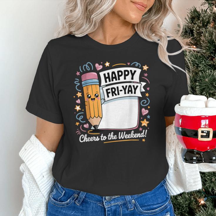 Happy Fri-Yay Teacher Fry Yay Friday Weekend Unisex T-Shirt, gift for family, gift for coworker