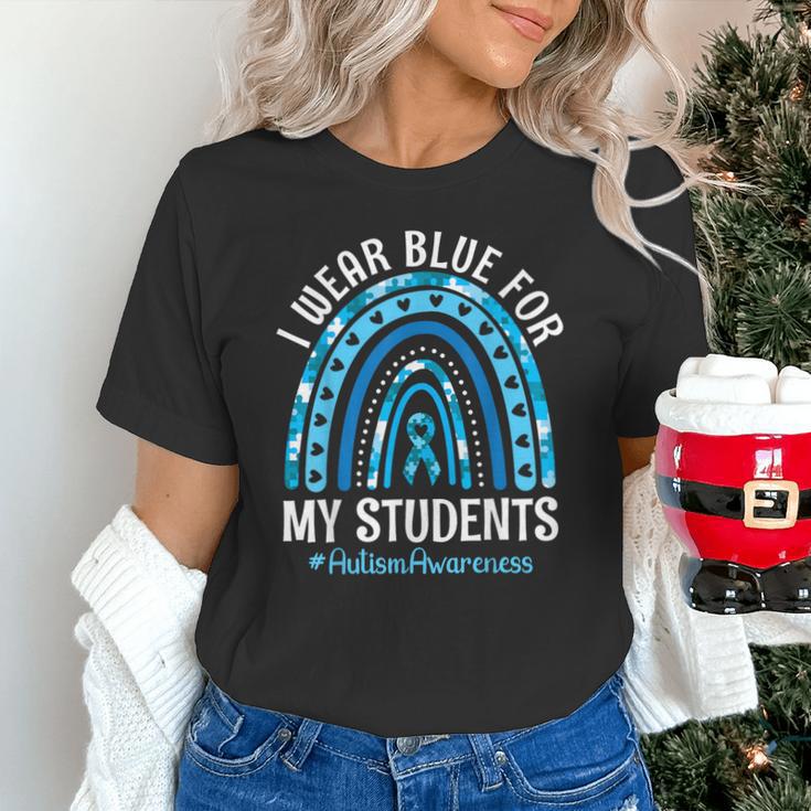 Happy Teacher I Wear Blue For My Students Autism Awareness Unisex T-Shirt, gift for family, gift for coworker