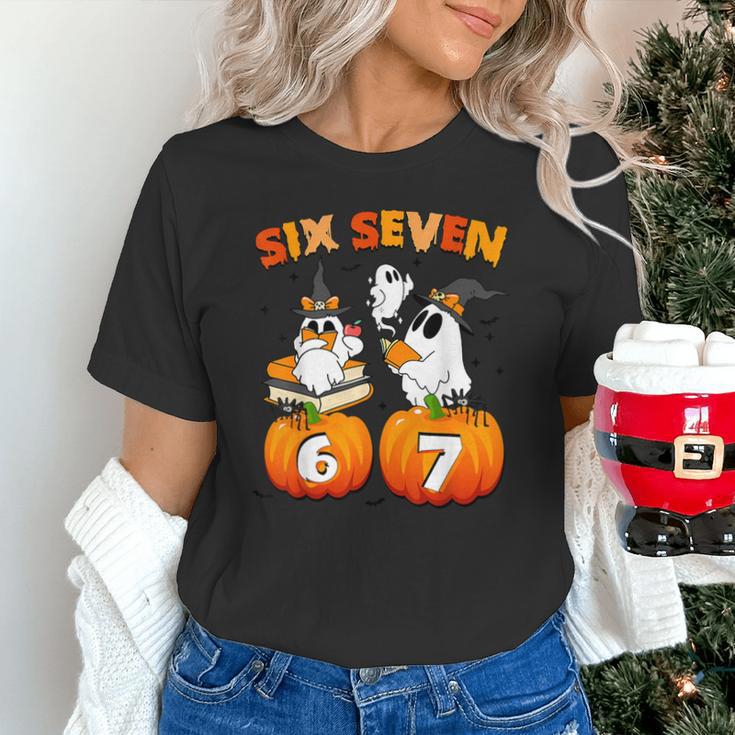 Haunted By 67 Boo Ghost Pumpkin Halloween Teacher Unisex T-Shirt, gift for family, gift for coworker Haunted By 67 Boo Ghost Pumpkin Halloween Teacher Unisex T-Shirt, gift for family, gift for coworker