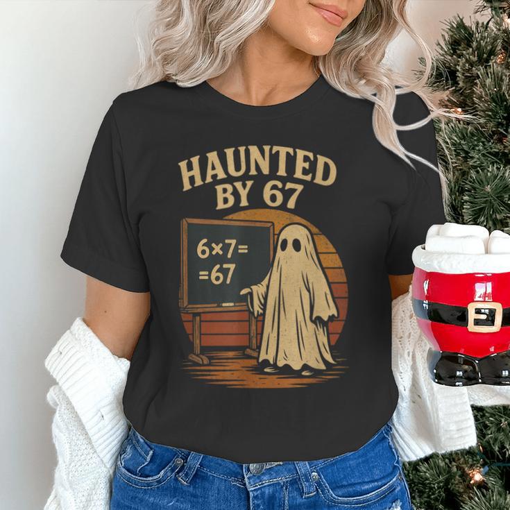 Haunted By 67 Ghost Math Joke Student Halloween Nerd Teacher Unisex T-Shirt, gift for family, gift for coworker