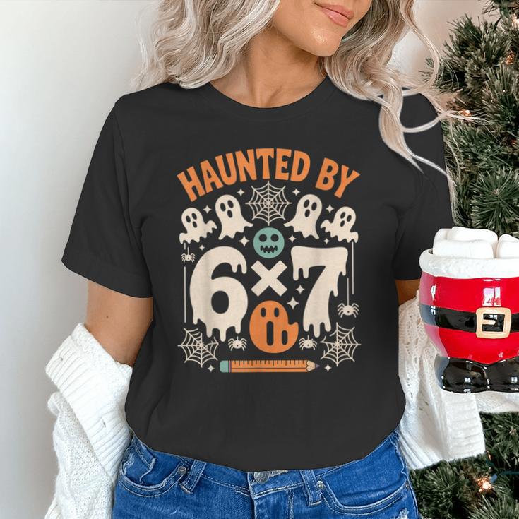 Haunted By 6x7 Math Teacher Halloween Pun Unisex T-Shirt, gift for family, gift for coworker Haunted By 6x7 Math Teacher Halloween Pun Unisex T-Shirt, gift for family, gift for coworker