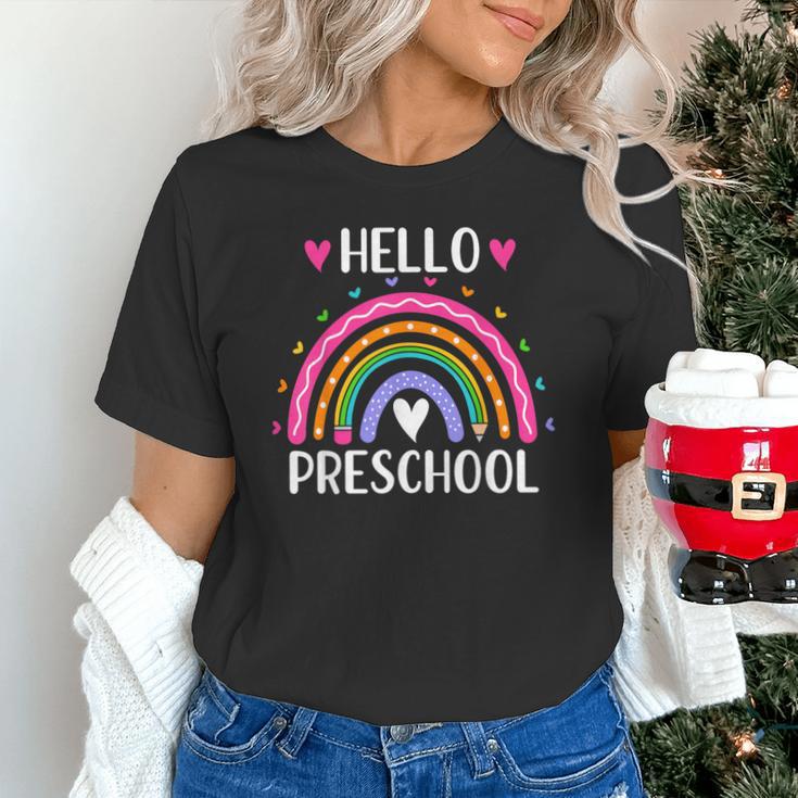 Hello Preschool Teacher Student Girls Rainbow Back To School Unisex T-Shirt, gift for family, gift for coworker Hello Preschool Teacher Student Girls Rainbow Back To School Unisex T-Shirt, gift for family, gift for coworker