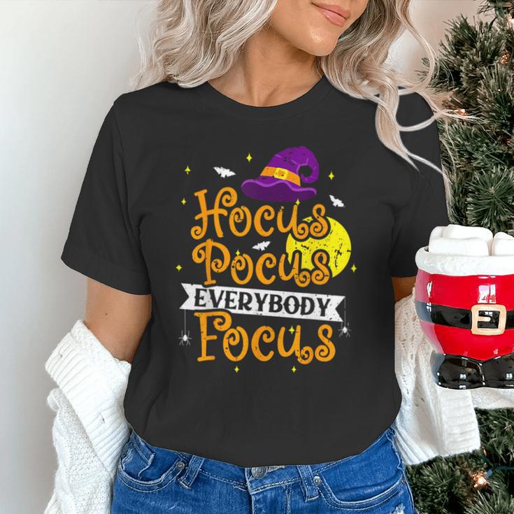 Hocus Pocus Everybody Focus Halloween Teacher Men Women Kids Unisex T-Shirt, gift for family, gift for coworker