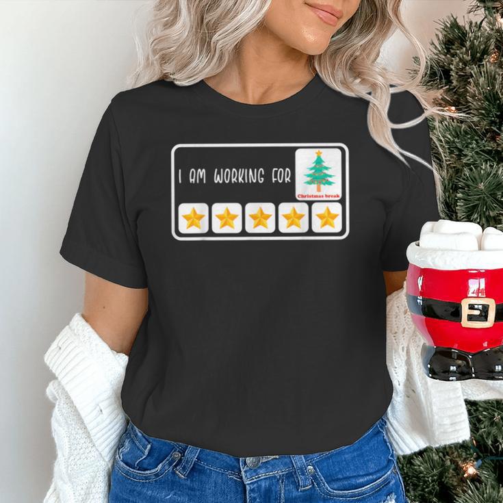 I'm Working For Christmas Break 5 Star Winter Teacher Stars Unisex T-Shirt, gift for family, gift for coworker I'm Working For Christmas Break 5 Star Winter Teacher Stars Unisex T-Shirt, gift for family, gift for coworker